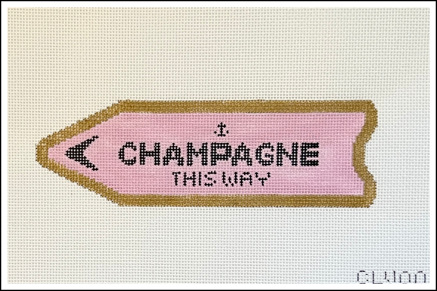 Veuve Champagne Bottle Louis Vuitton Check HP Needlepoint Canvas C'ate La  Vie