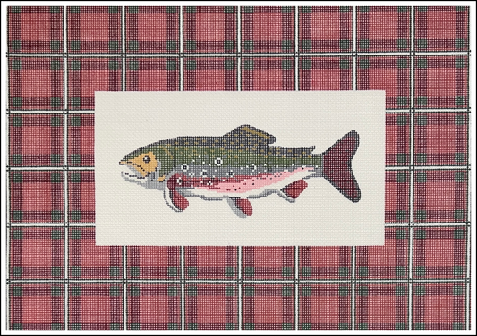 Silver Needle Large Trout with Plaid Border