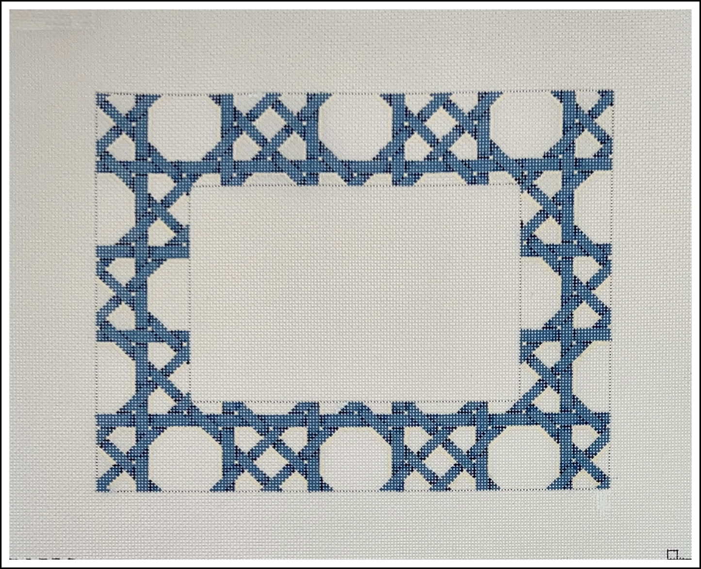 Blue Caning Pattern Frame