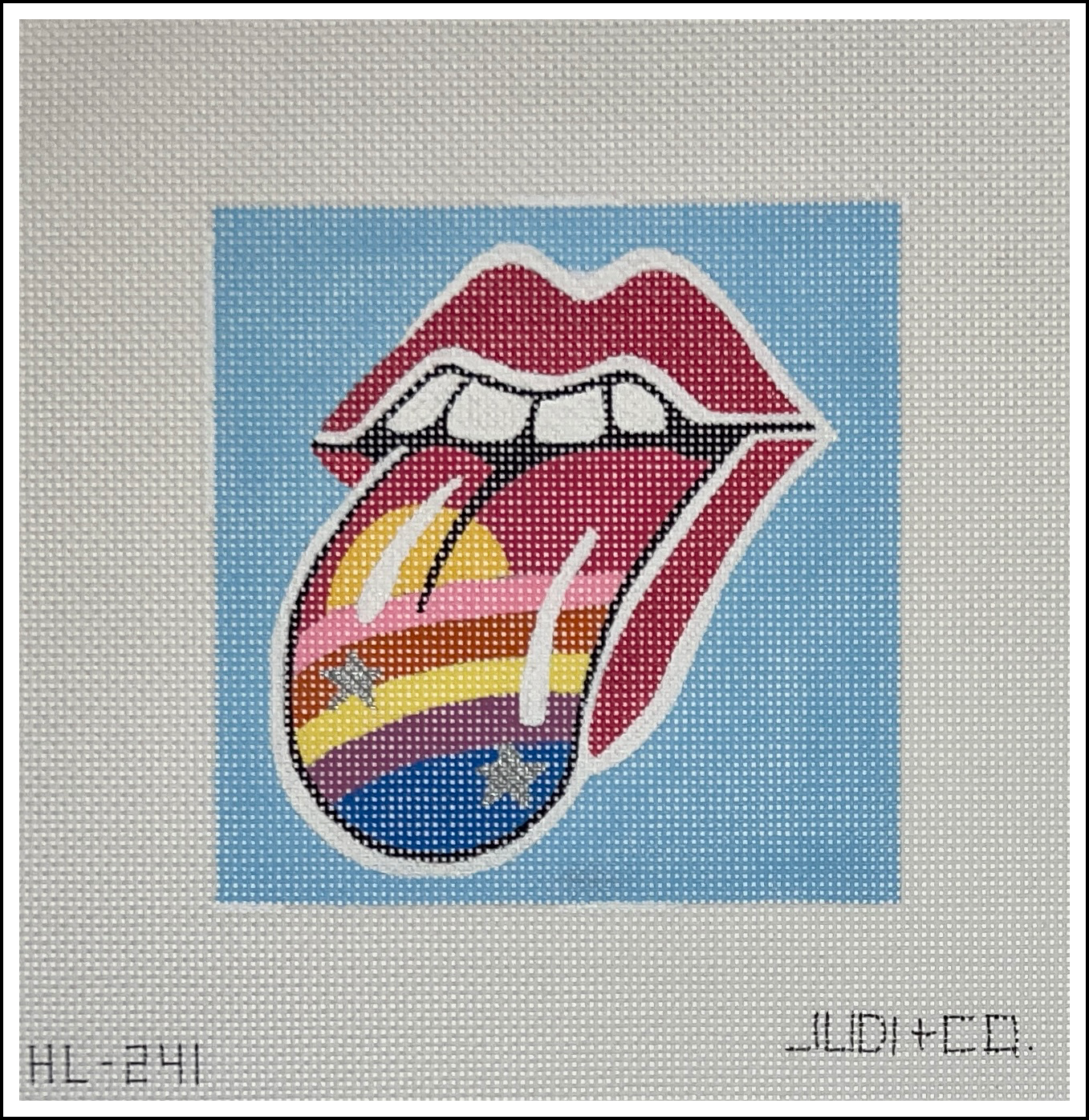 Hot Lips ...Rolling stones inspired canvas